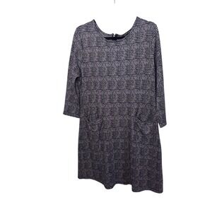 41 Hawthorn Shift Dress XL Black Glen Plaid 3/4 Sleeve Heavy Weight Preppy